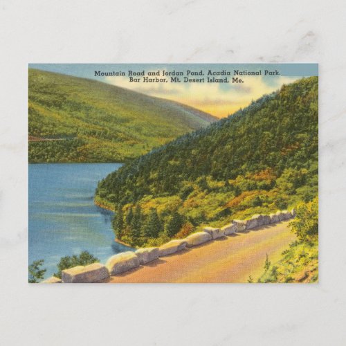 Vintage Acadia National Park Desert Island Main Postcard