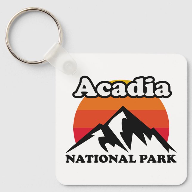 Vintage Acadia National Park Keychain (Front)