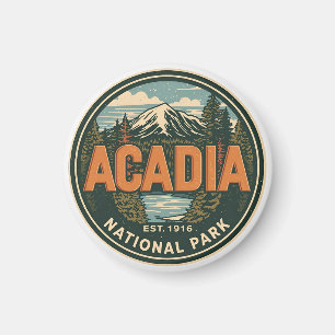 Vintage Acadia National park outdoor nature gifts Magnet