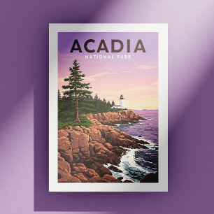 Vintage Acadia National Park Postcard