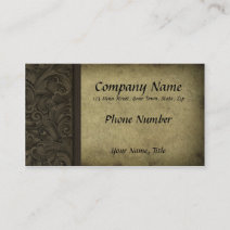Vintage Acanthus Leaves and aged paper Business Card