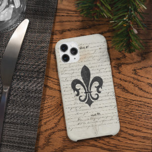 Vintage Accents French Ephemera Fleur De Lis iPhone 13 Case