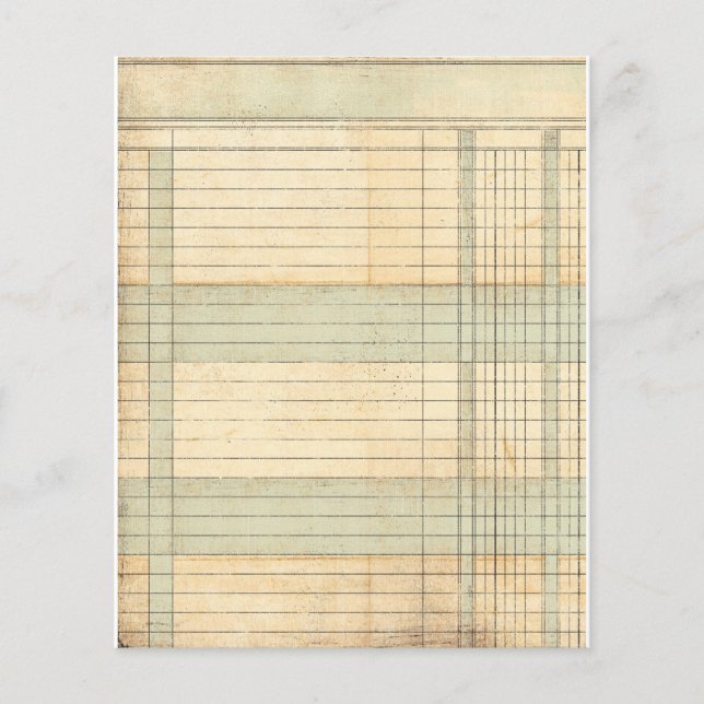 Vintage Accounting Sheet  (Front)