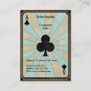 Vintage Ace of Clubs Business Card
