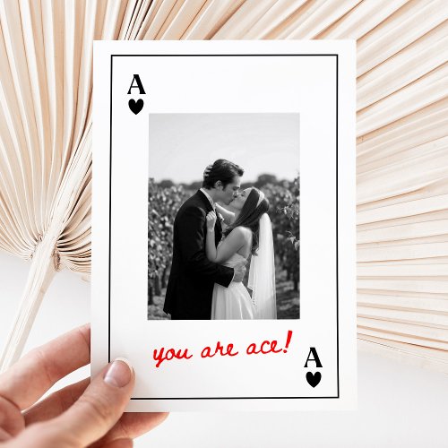 Vintage Ace of Hearts Photo Anniversary