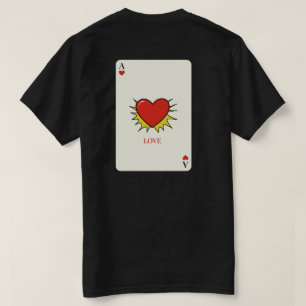 Vintage Ace of Hearts Playing Card T-Shirt - LOVE