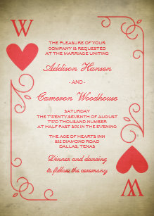 red heart wedding invitations zazzle
