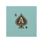 Vintage Ace of Spades — Distressed Poker Crest Wood Wall Art