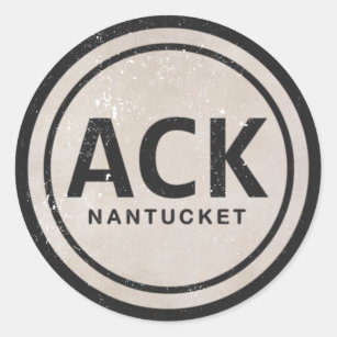 Vintage ACK Nantucket MA Beach Tag Stickers