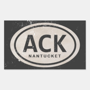 Vintage ACK Nantucket MA Beach Tag Stickers