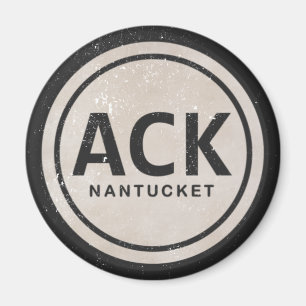 Vintage ACK Nantucket MA Massachusetts Beach Tag Magnet