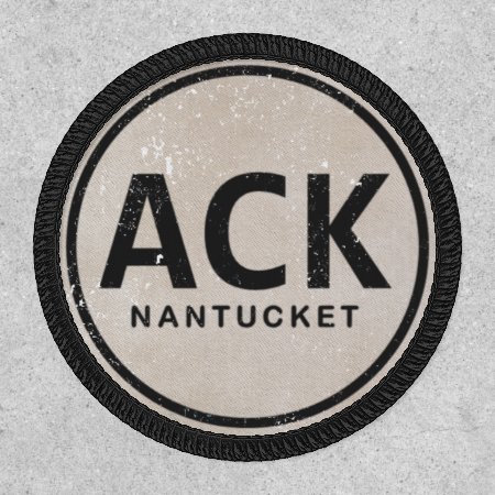 Vintage Ack Nantucket Massachusetts Beach Tag Patch