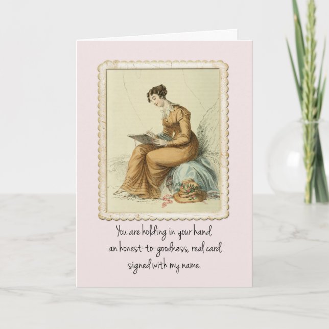 Vintage Ackerman Fashion Woman Happy Birthday Card (Front)