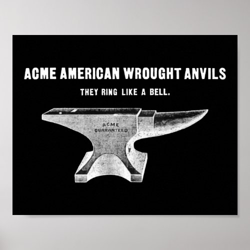 Vintage Acme Anvils Poster