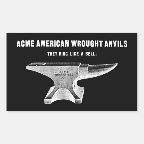 Vintage Acme Anvils Rectangular Sticker