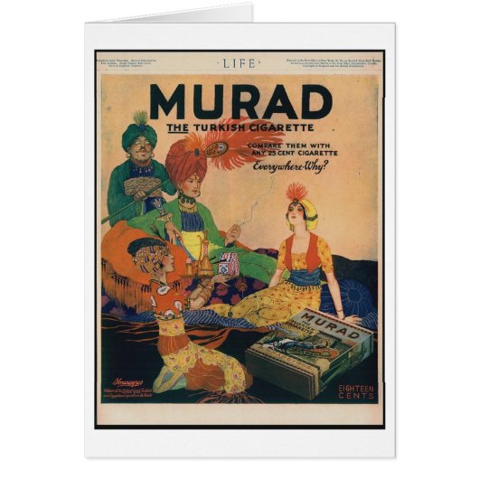 Vintage Ad - 1918 Murad Turkish Cigarette, (Front)