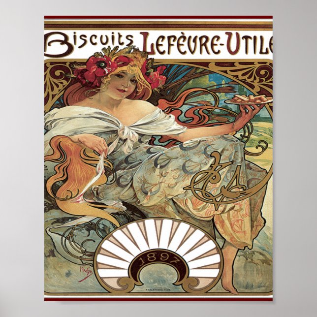 Vintage Ad Biscuits LeFevre Utle 1896 Art Poster (Front)