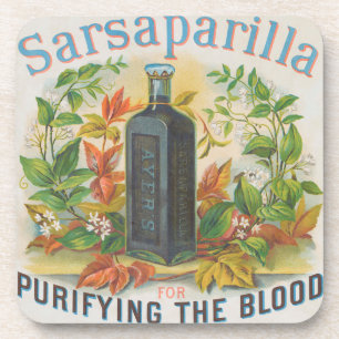 Vintage Ad For Ayer's Sarsaparilla. Beverage Coaster