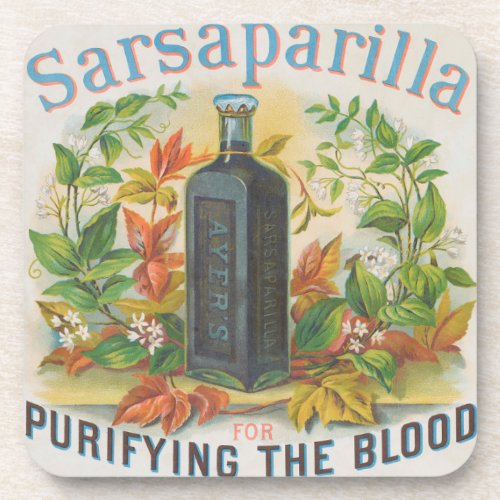 Vintage Ad For Ayers Sarsaparilla Beverage Coaster
