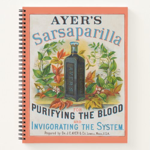 Vintage Ad For Ayers Sarsaparilla Notebook