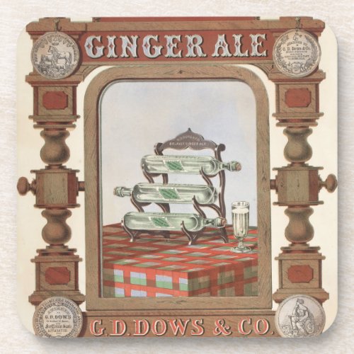 Vintage Ad For Belfast Ginger Ale 2 Beverage Coaster