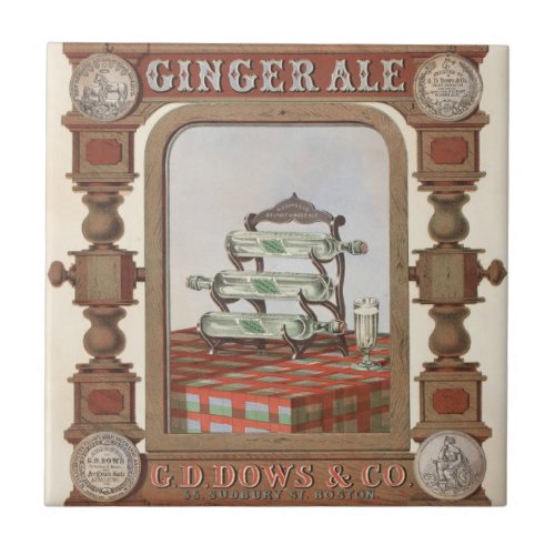Vintage Ad For Belfast Ginger Ale 2 Ceramic Tile