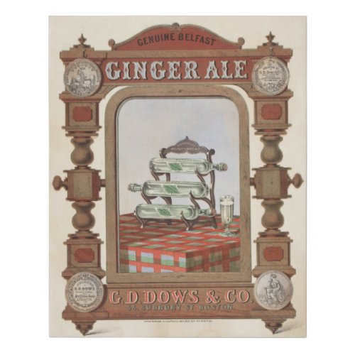 Vintage Ad For Belfast Ginger Ale 2 Faux Canvas Print