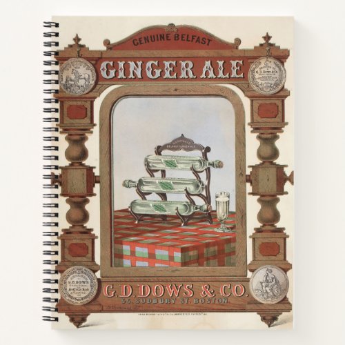 Vintage Ad For Belfast Ginger Ale 2 Notebook