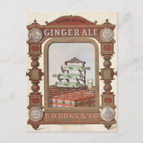 Vintage Ad For Belfast Ginger Ale 2 Postcard