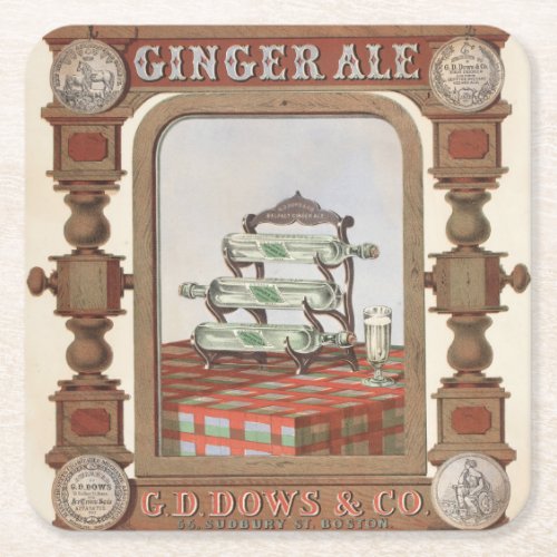 Vintage Ad For Belfast Ginger Ale 2 Square Paper Coaster