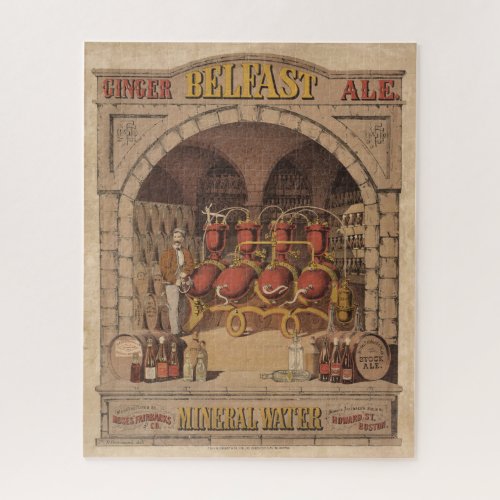 Vintage Ad For Belfast Ginger Ale Jigsaw Puzzle