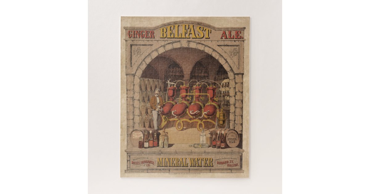 Vintage Ad For Belfast Ginger Ale Jigsaw Puzzle Zazzle