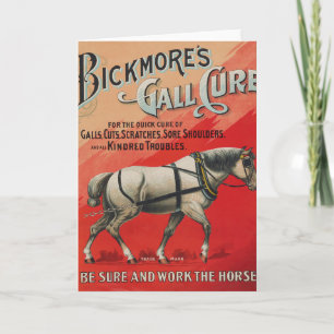 Vintage Ad For Bickmore's Gall Cure For Horses. Card