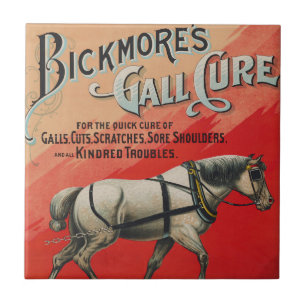 Vintage Ad For Bickmore's Gall Cure For Horses. Ceramic Tile