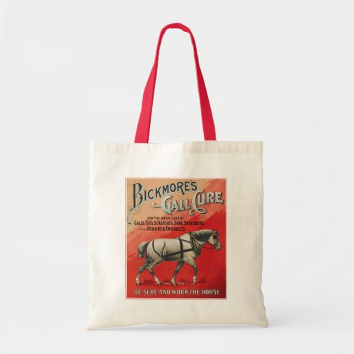 Vintage Ad For Bickmores Gall Cure For Horses Tote Bag