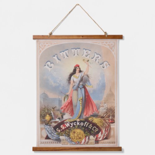 Vintage Ad For Bitters Sold By S S Wyckoff  Co Hanging Tapestry