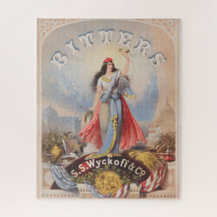 Vintage Ad For Bitters Sold By S. S. Wyckoff & Co. Jigsaw Puzzle