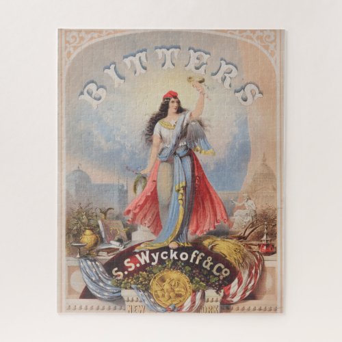 Vintage Ad For Bitters Sold By S S Wyckoff  Co Jigsaw Puzzle