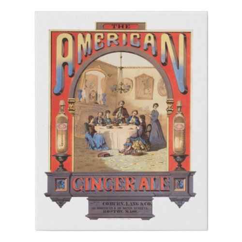 Vintage Ad For Coburn Lang  Company Ginger Ale Faux Canvas Print