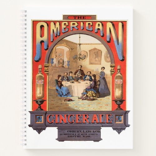 Vintage Ad For Coburn Lang  Company Ginger Ale Notebook
