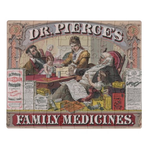 Vintage Ad For Dr Pierces Family Medicines Jigsaw Puzzle