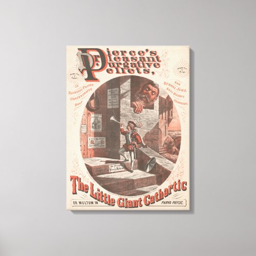 Vintage Ad For Dr Pierces Purgative Pellets Canvas Print