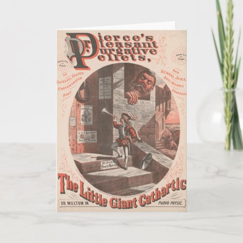 Vintage Ad For Dr Pierces Purgative Pellets Card