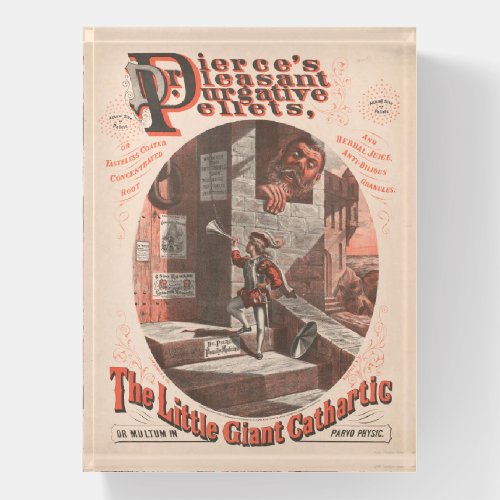 Vintage Ad For Dr Pierces Purgative Pellets Paperweight