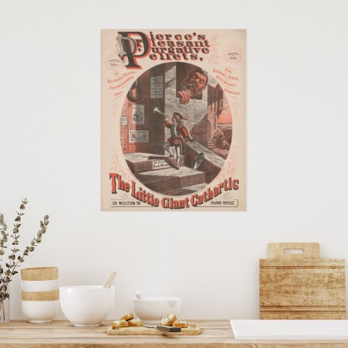 Vintage Ad For Dr Pierces Purgative Pellets Poster
