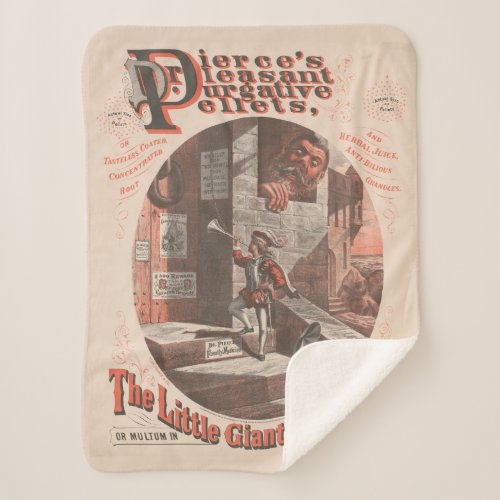 Vintage Ad For Dr Pierces Purgative Pellets Sherpa Blanket