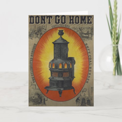 Vintage Ad For Dubuque Soft Coal Burner Card