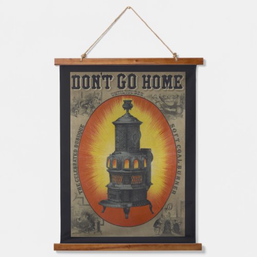 Vintage Ad For Dubuque Soft Coal Burner Hanging Tapestry