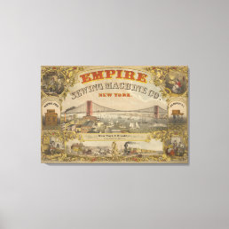 Vintage Ad For Empire Sewing Machine Co., New York Canvas Print