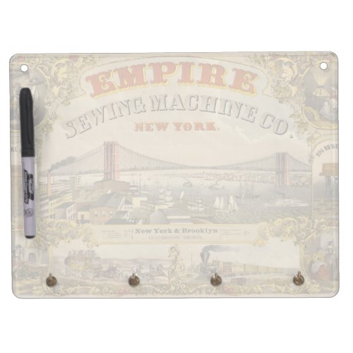 Vintage Ad For Empire Sewing Machine Co New York Dry Erase Board With Keychain Holder